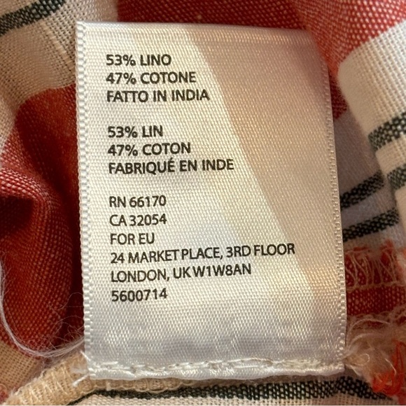 Urban Outfitters Sleeveless Red Striped Button Front Dress Size S/P - Picture 10 of 10